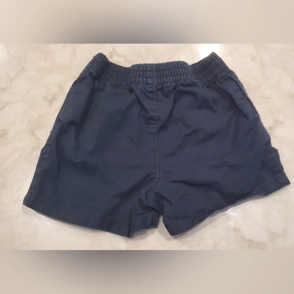 Ralph Lauren 100% Cotton Navy Blue Baby Shorts Sz 6 Mo